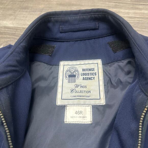 Vintage 90s Defense Logistics Agency DLA Men 46R Wool Military Bomber Jacket USA - Picture 4 of 8